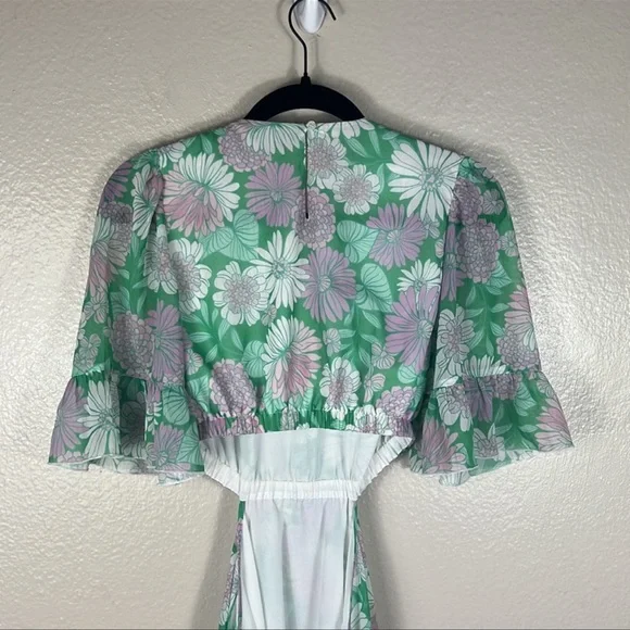 Floral Green Maxi Dress - Picture 9 of 9